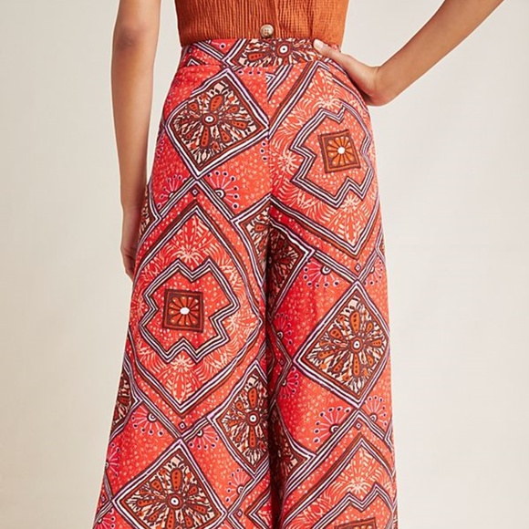 Anthropologie Skirted Wide-Leg Pants GEO Print - Picture 4 of 7
